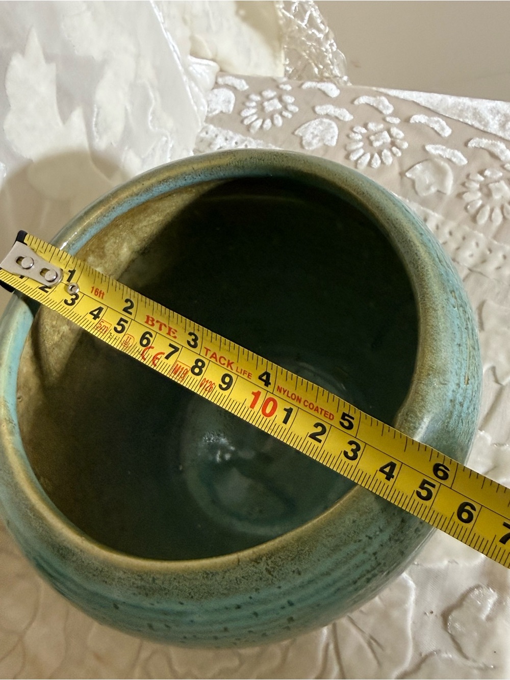 Ceramic Decorative Planter in Seafoam Green - Unbranded - Picture 7 of 7